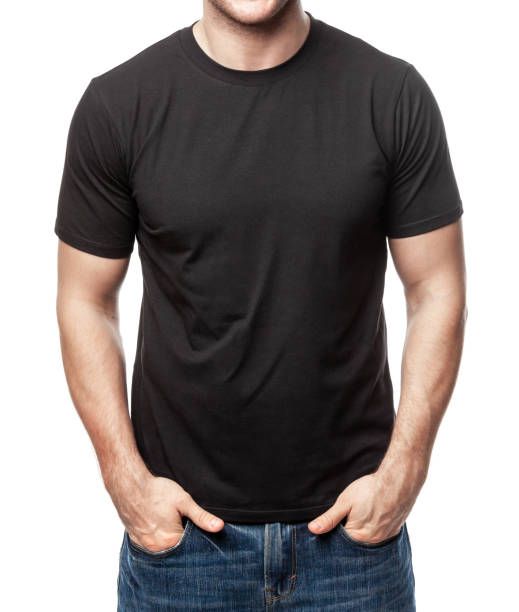 Men's black crew neck t-shirt by Eco-Thingz Shop, available in sizes S, M, and L, designed for comfort and versatility.